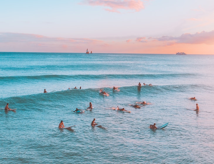 Surfers in de Verenigde Staten
